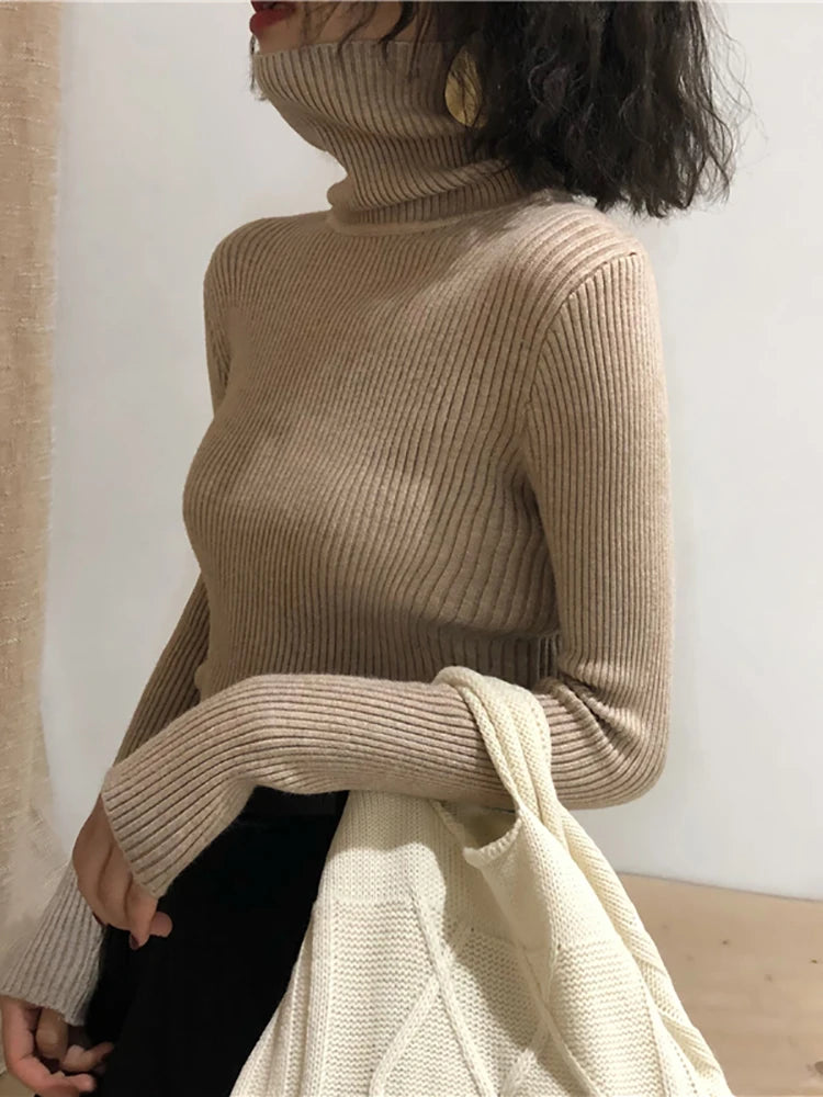 Modaura | Ribbed Turtleneck Sweater